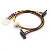 sata 15 pin idc type to dual lp4 power cable